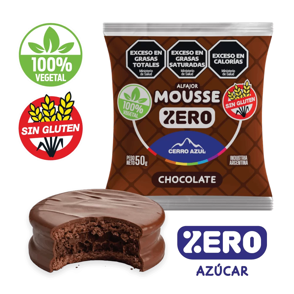 ALFAJOR CERRO AZUL SIN AZUCAR SIN GLUTEN CHOCOLATE