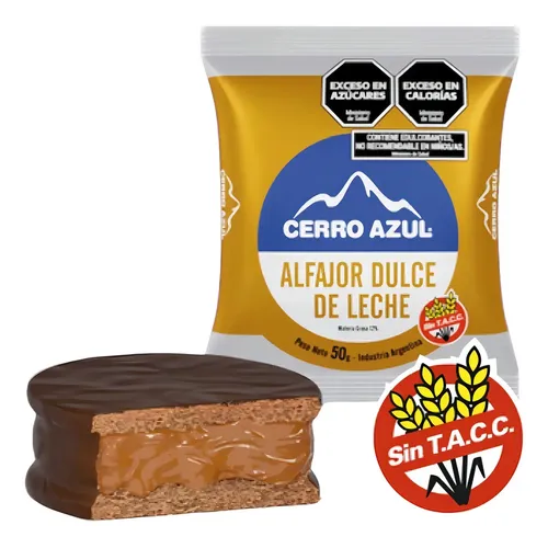 ALFAJOR CERRO AZUL DULCE DE LECHE CLASICO