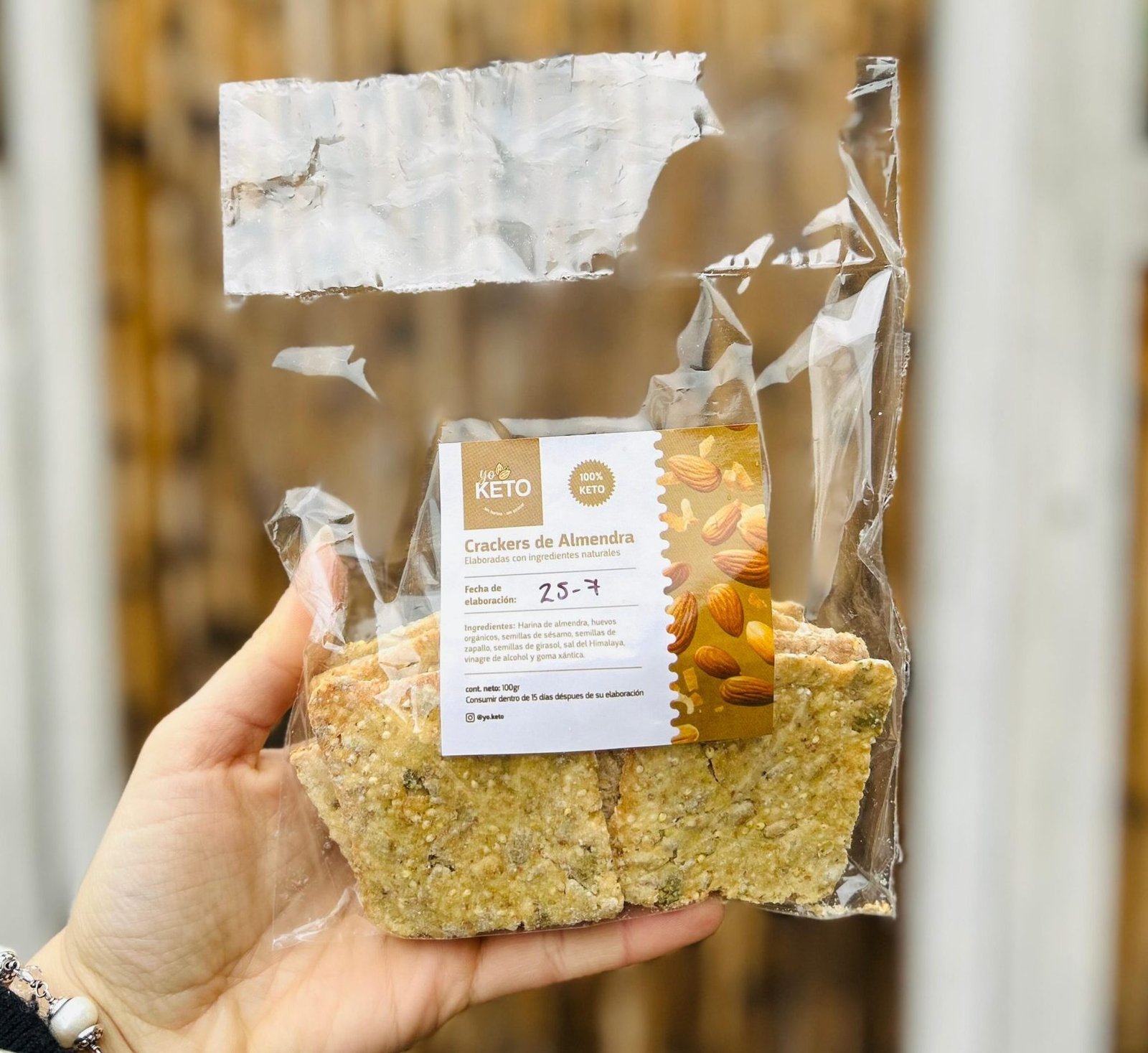 CRACKERS ALMENDRA YO KETO