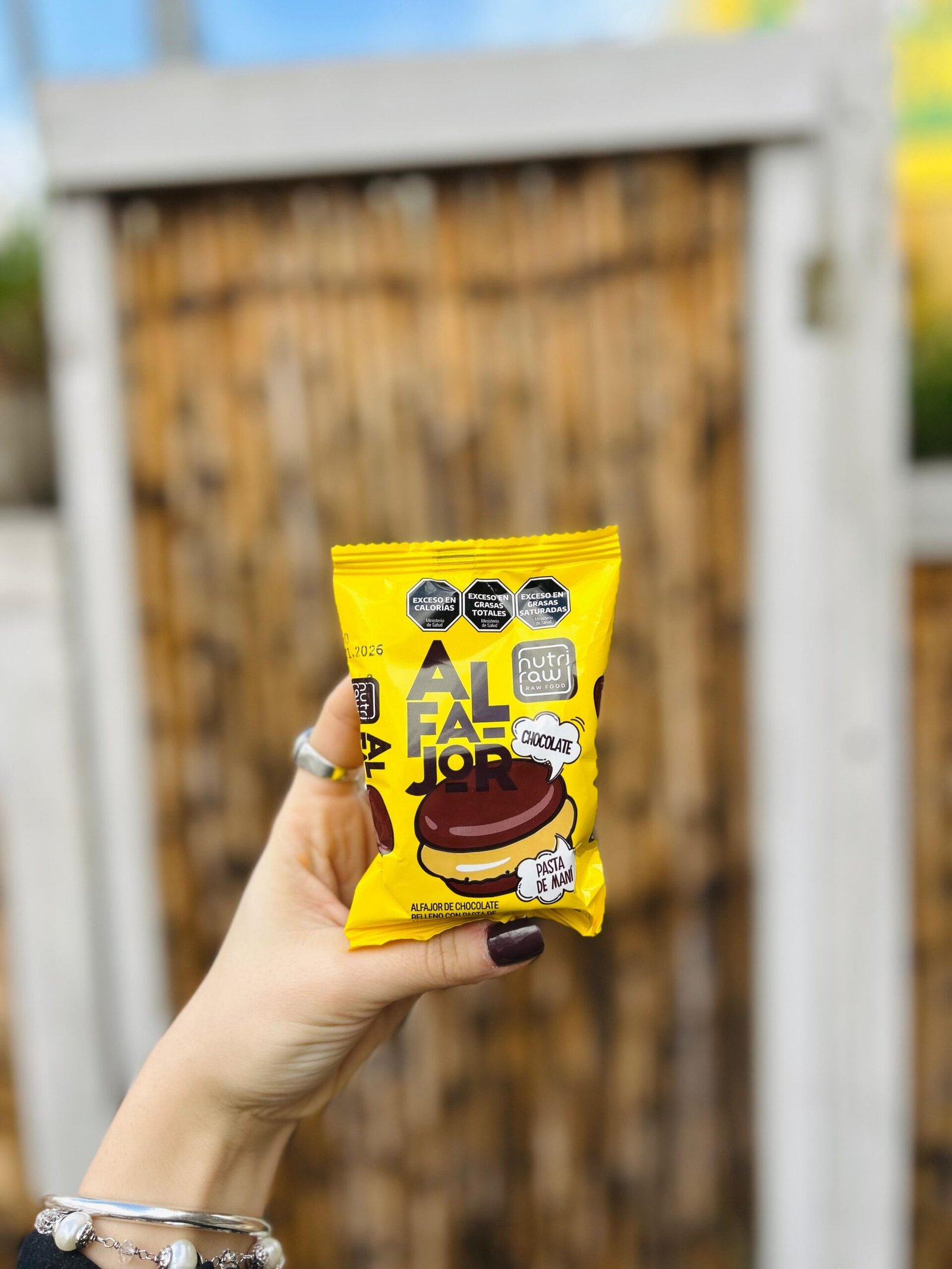 ALFAJOR NUTRI RAW DE CHOCOLATE CON PASTA DE MANI