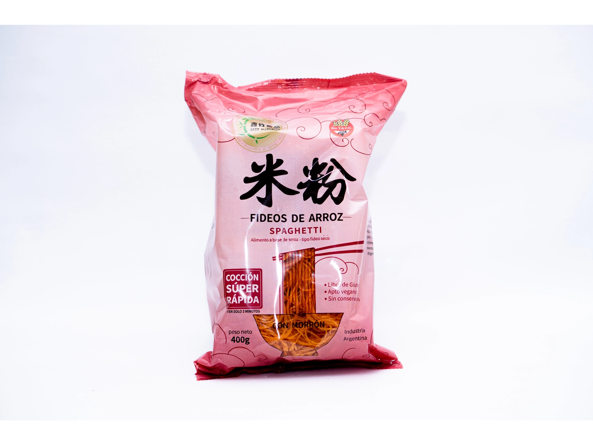 FIDEOS DE ARROZ OROX SPAGHETTI MORRON 400 G
