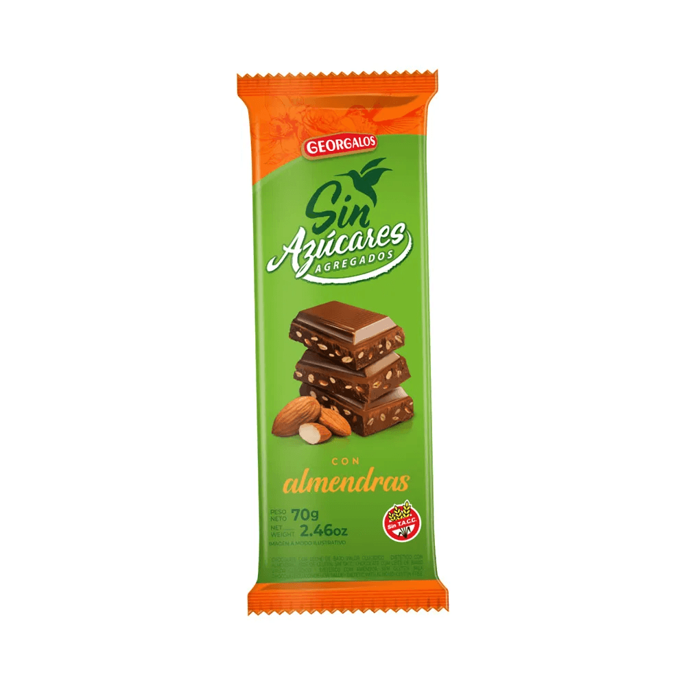 CHOCOLATE GEORGALOS CON ALMENDRA 70 G