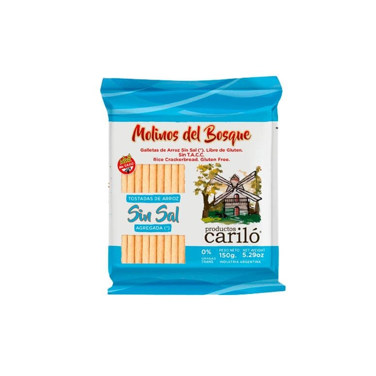 TOSTADAS DE ARROZ CARILO MOLINO DEL BOSQUE SIN SAL