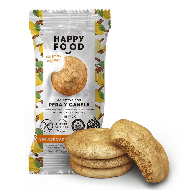 GALLETITAS DULCES HAPPY FOOD PERA Y CANELA 44G