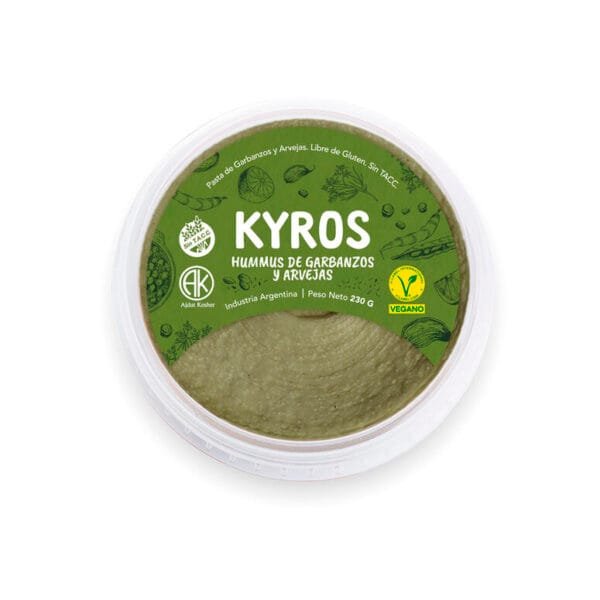 HUMMUS KYROS GARBANZOS Y ARVEJAS 230G