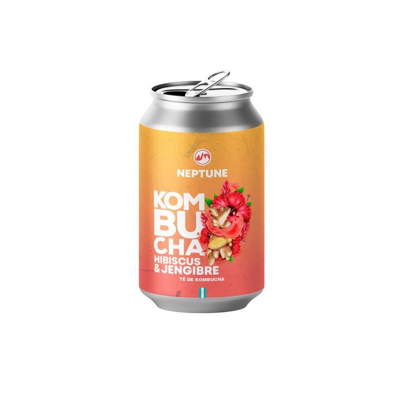 KOMBUCHA NEPTUNE HIBISCUS Y JENGIBRE 354 ML