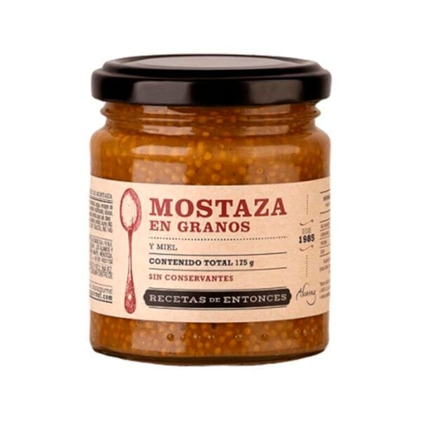 MOSTAZA ALCARAZ EN GRANOS Y MIEL ORGANICA 125G