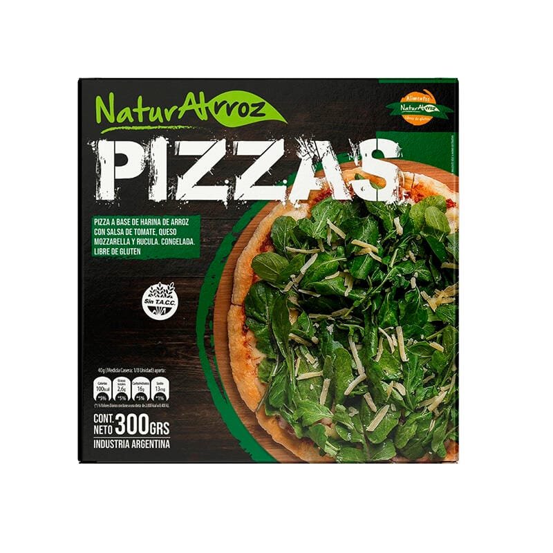 PIZZA NATURALRROZ RUCULA SIN TACC 370 G