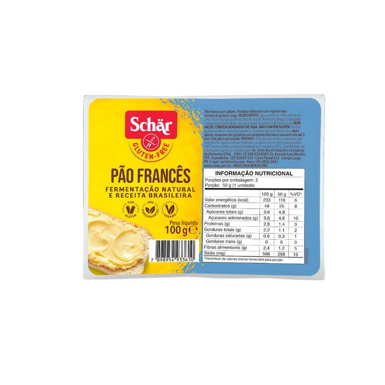 PAN FRANCES SCHAR VEGANO 100 GR