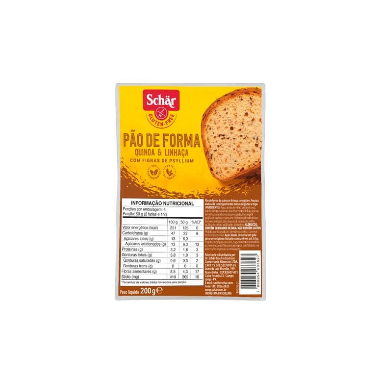 PAN QUINOA Y LINO SCHAR 200 G