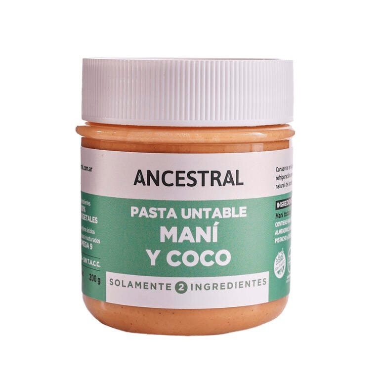 PASTA UNTABLE ANCESTRAL 200 G MANI Y COCO