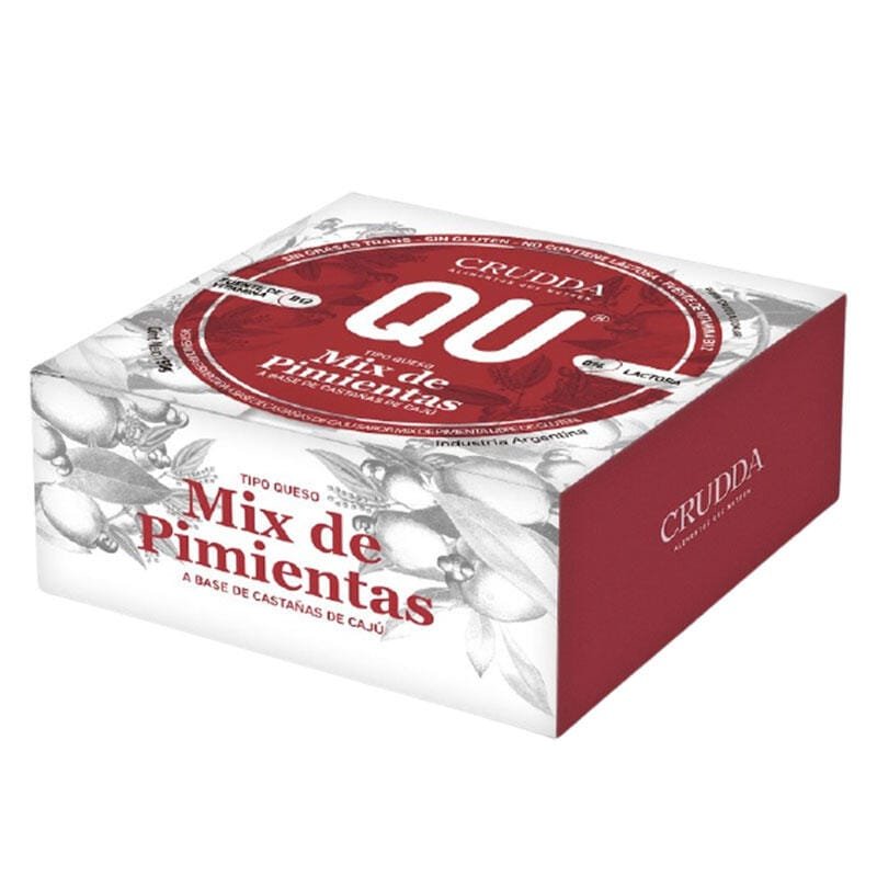 QUESO ESTACIONADO DE CAJU CRUDDA MIX DE PIMIENTAS