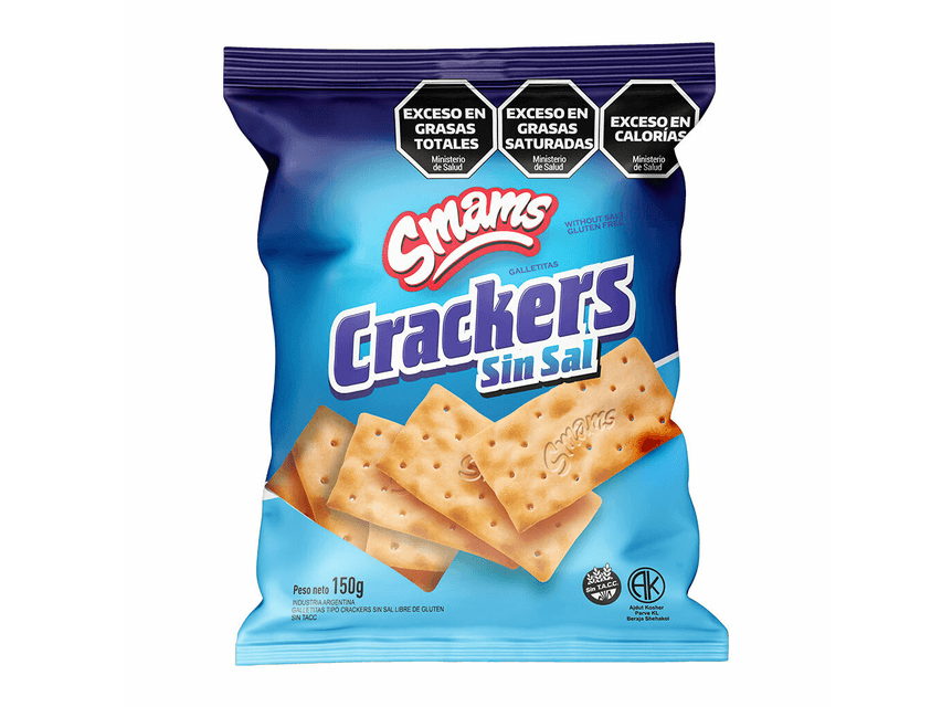 CRACKERS SMAMS SIN SAL 150GRS