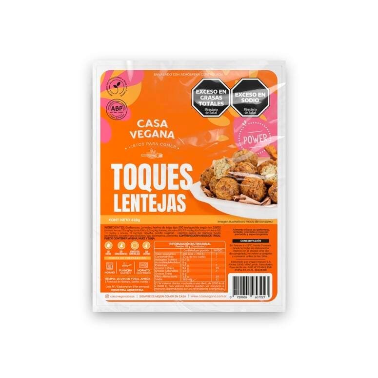 TOQUES CASA VEGANA X 420 G LENTEJA