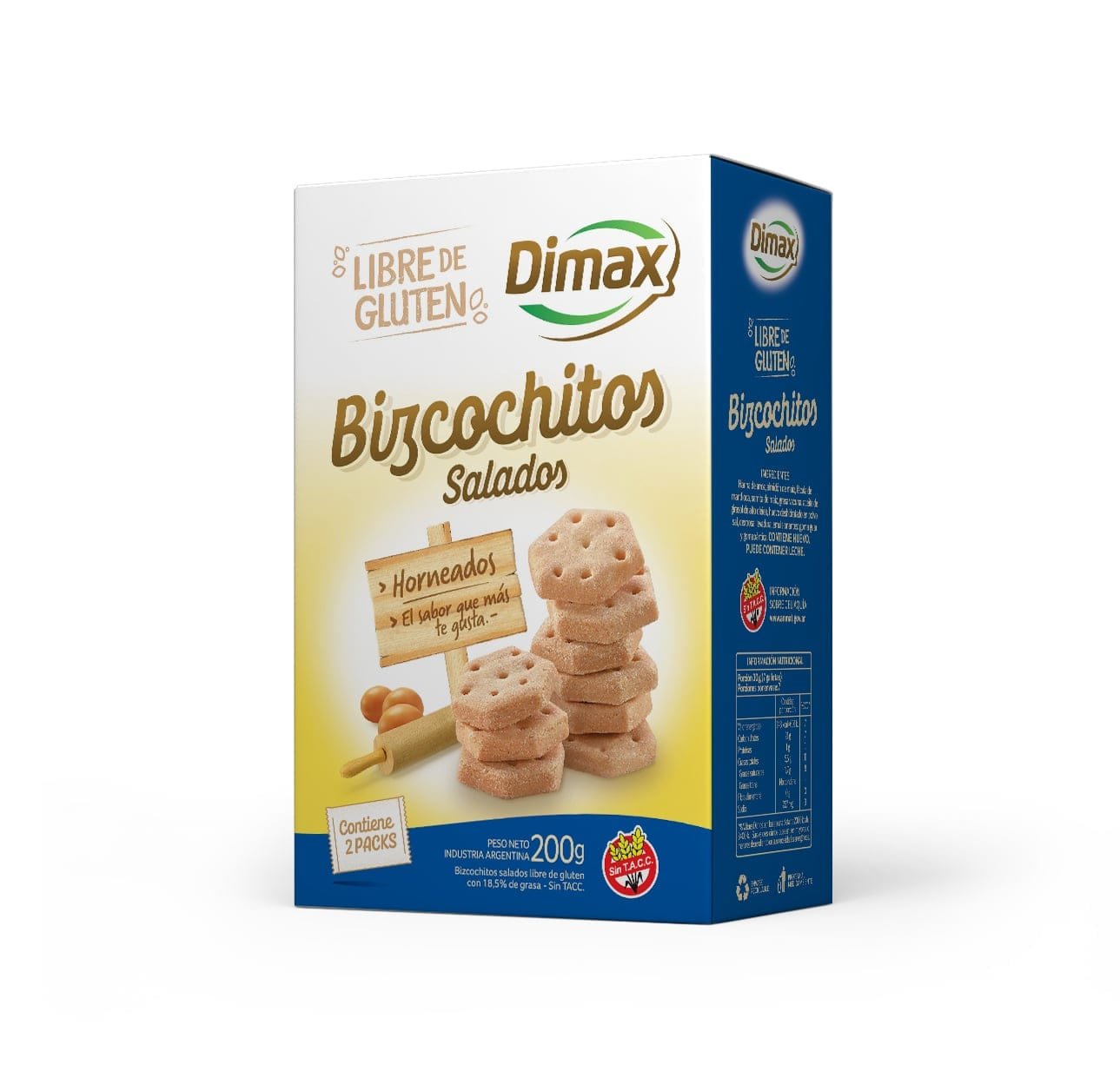 BIZCOCHITOS SALADOS DIMAX 200 GR