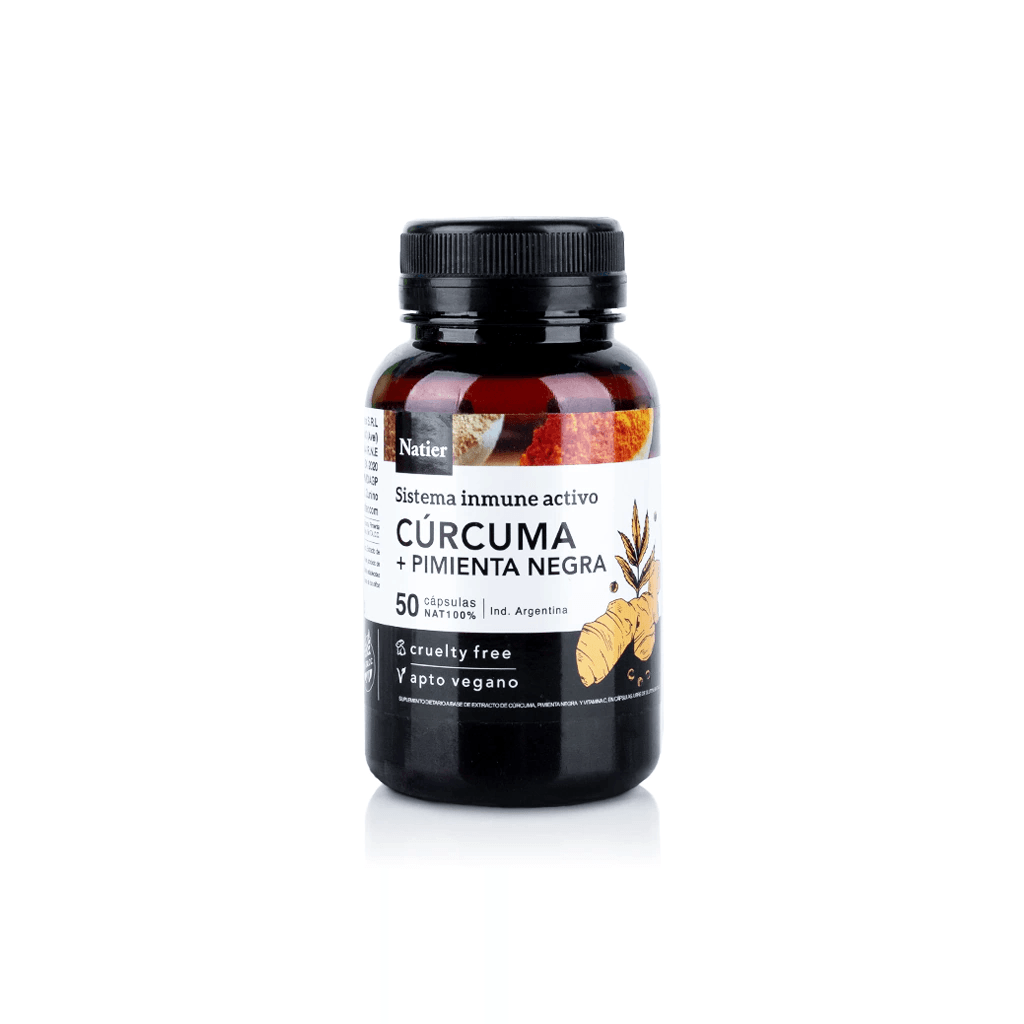 CURCUMA CON PIMIENTA NEGRA NATIER X 50 CAPSULAS