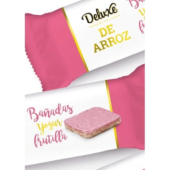 GALLETAS DE ARROZ DELUXE BAÑADAS CON YOGUR DE FRUTILLA