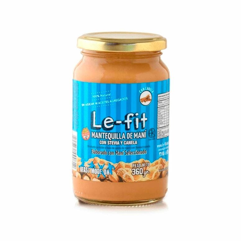 MANTEQUILLA DE MANI LE FIT CON STEVIA 360 G