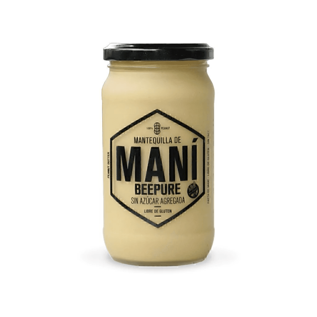 MANTEQUILLA DE MANI BEEPURE SIN AZUCAR 400 G