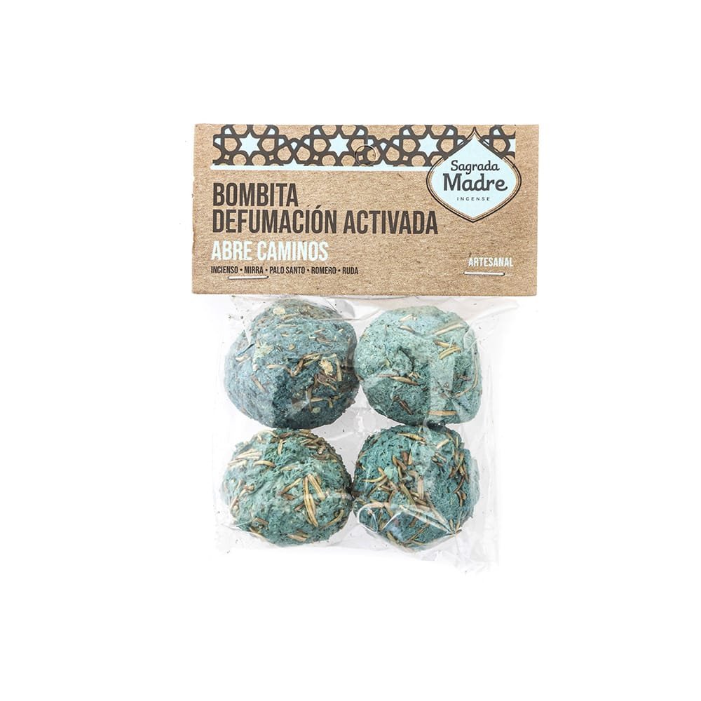 BOMBITA DEFUMACION ACTIVADA X 4 SAGRADA MADRE ABRECAMINOS CUATRO