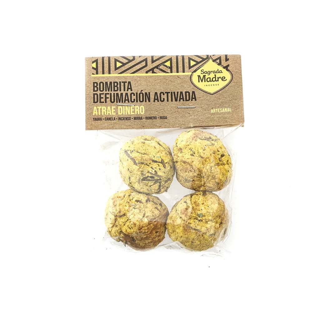 BOMBITA DEFUMACION ACTIVADA X 4 SAGRADA MADRE ATRAE DINERO
