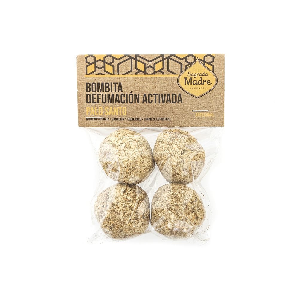 BOMBITA DEFUMACION ACTIVADA X 4 SAGRADA MADRE PALO SANTO