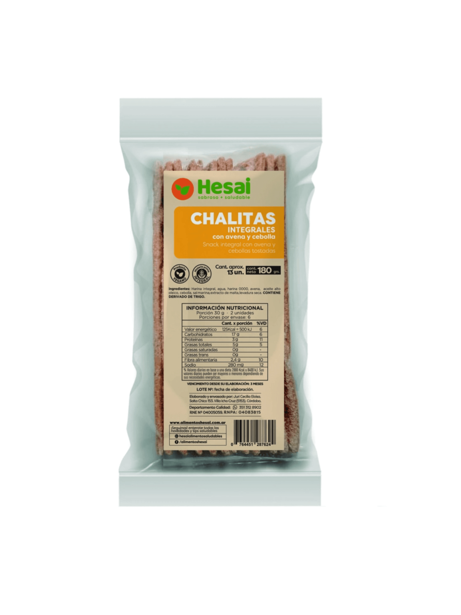CHALITAS HESAI AVENA Y CEBOLLA 180 G