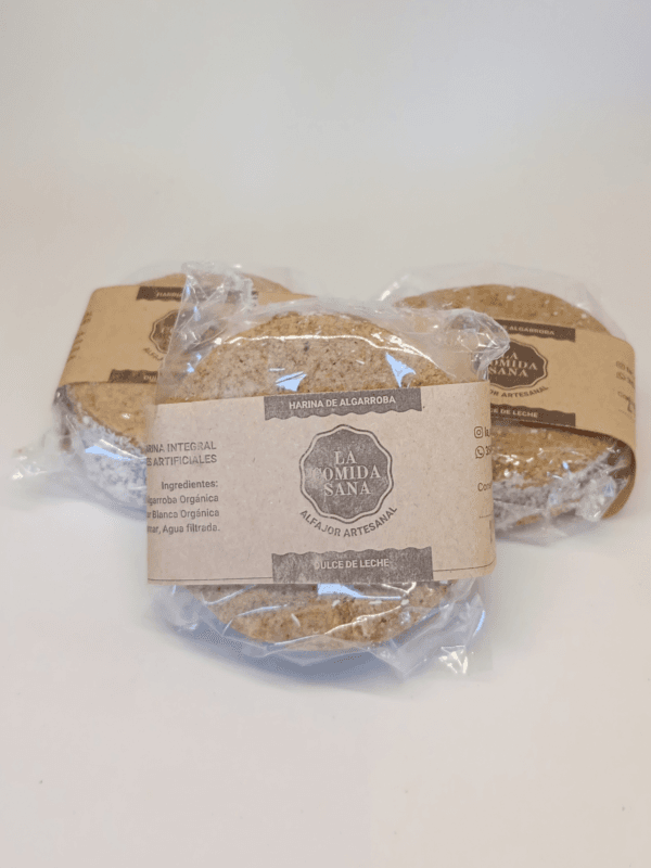 ALFAJOR LA COMIDA SANA DE CHAÑAR CON DULCE DE LECHE