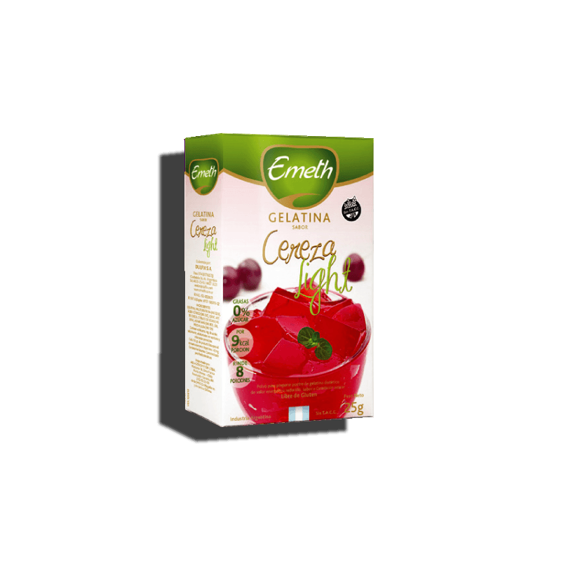 GELATINA EMETH LIGHT SABOR CEREZA
