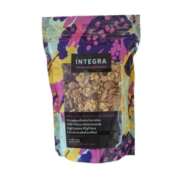 GRANOLA INTEGRA ALMENDRA CAJU Y ARANDANOS 350G