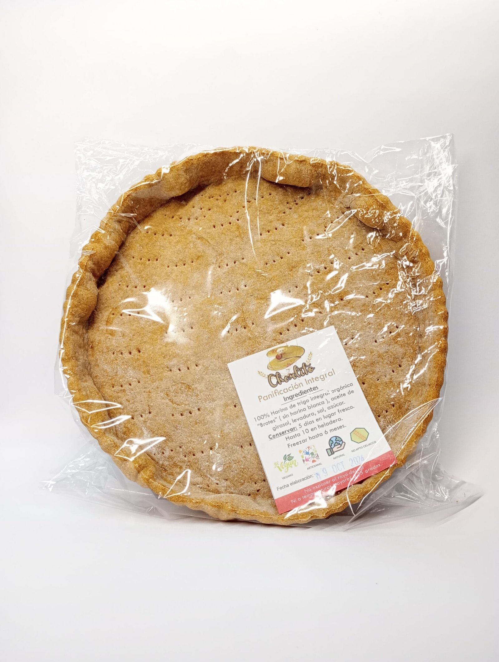 TARTA CHARLITO 100% INTEGRAL AGROECOLOGICO