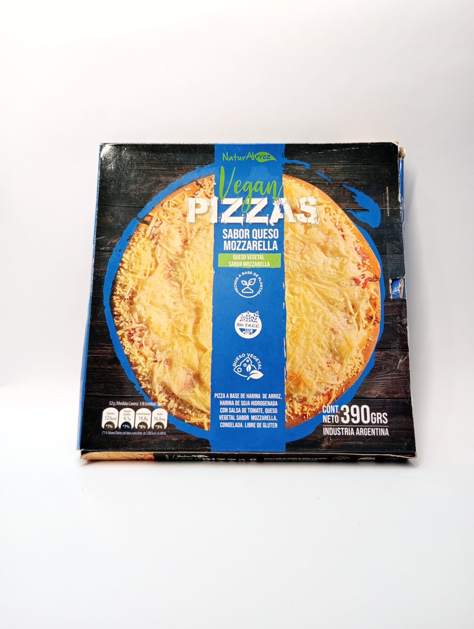PIZZA NATURALRROZ VEGANA MUZZARELLA SIN TACC 390 G