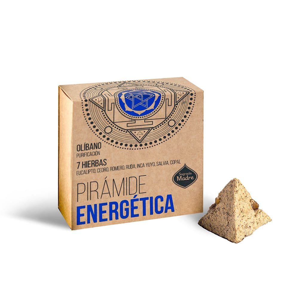 PIRAMIDE ENERGETICA SAGRADA MADRE OLIBANO Y 7 HIERBAS