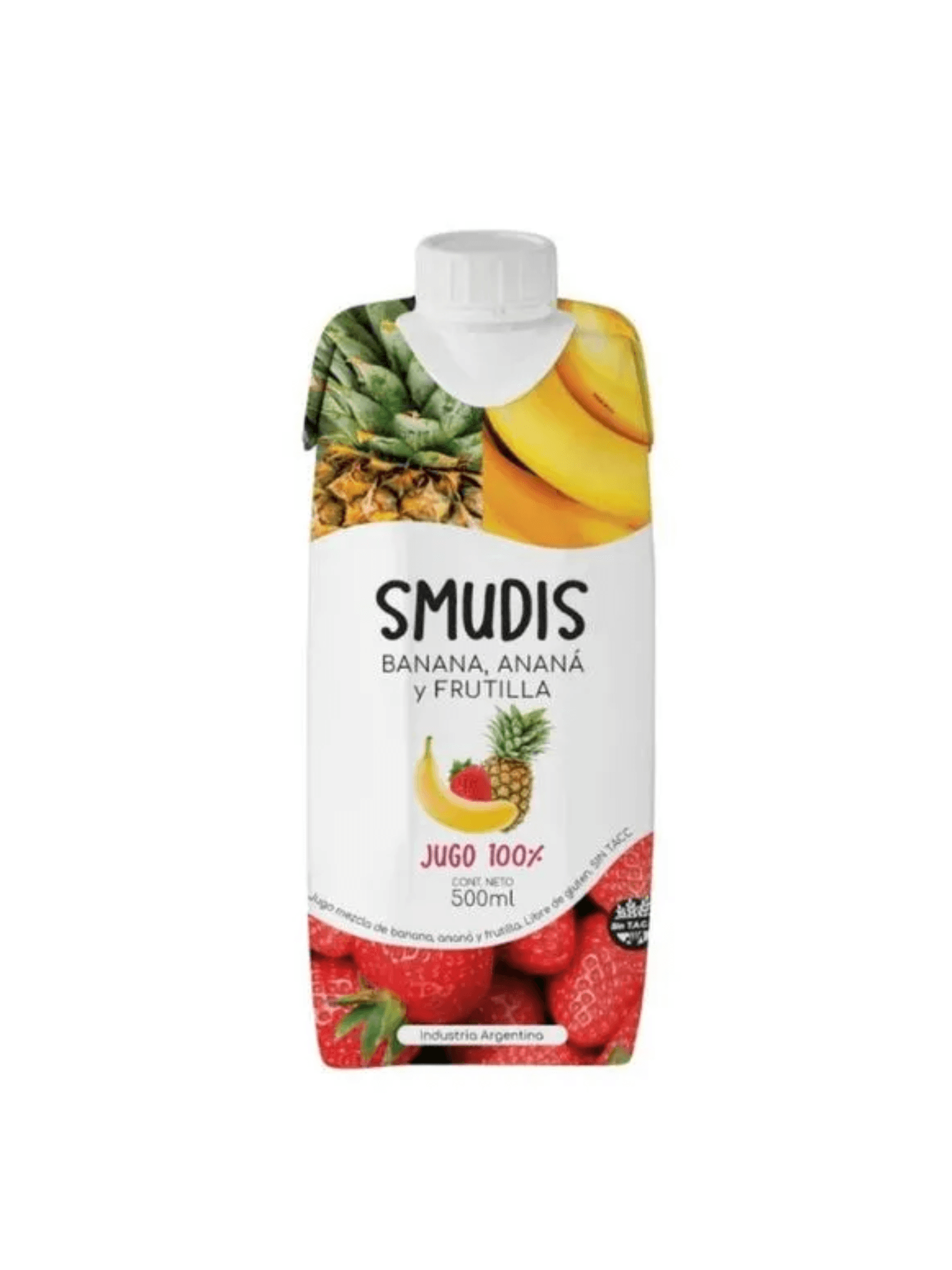 JUGO NATURAL MIX BANANA ANANA FRUTILLA 500 ML SMUDIS