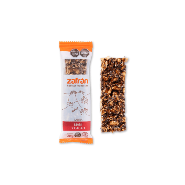 BARRITA ZAFRAN MANI Y CACAO