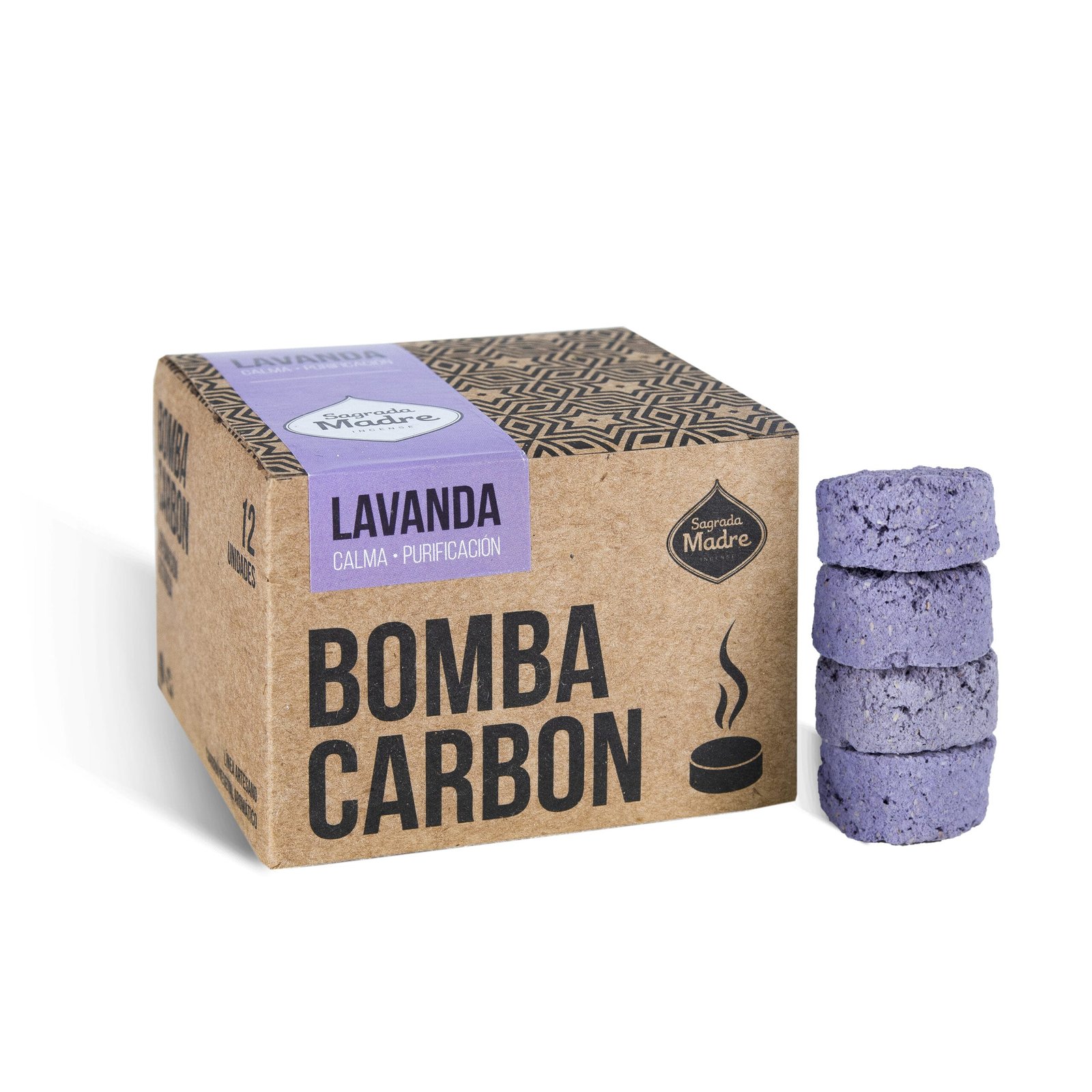 BOMBA CARBON SAGRADA MADRE X 12 LAVANDA