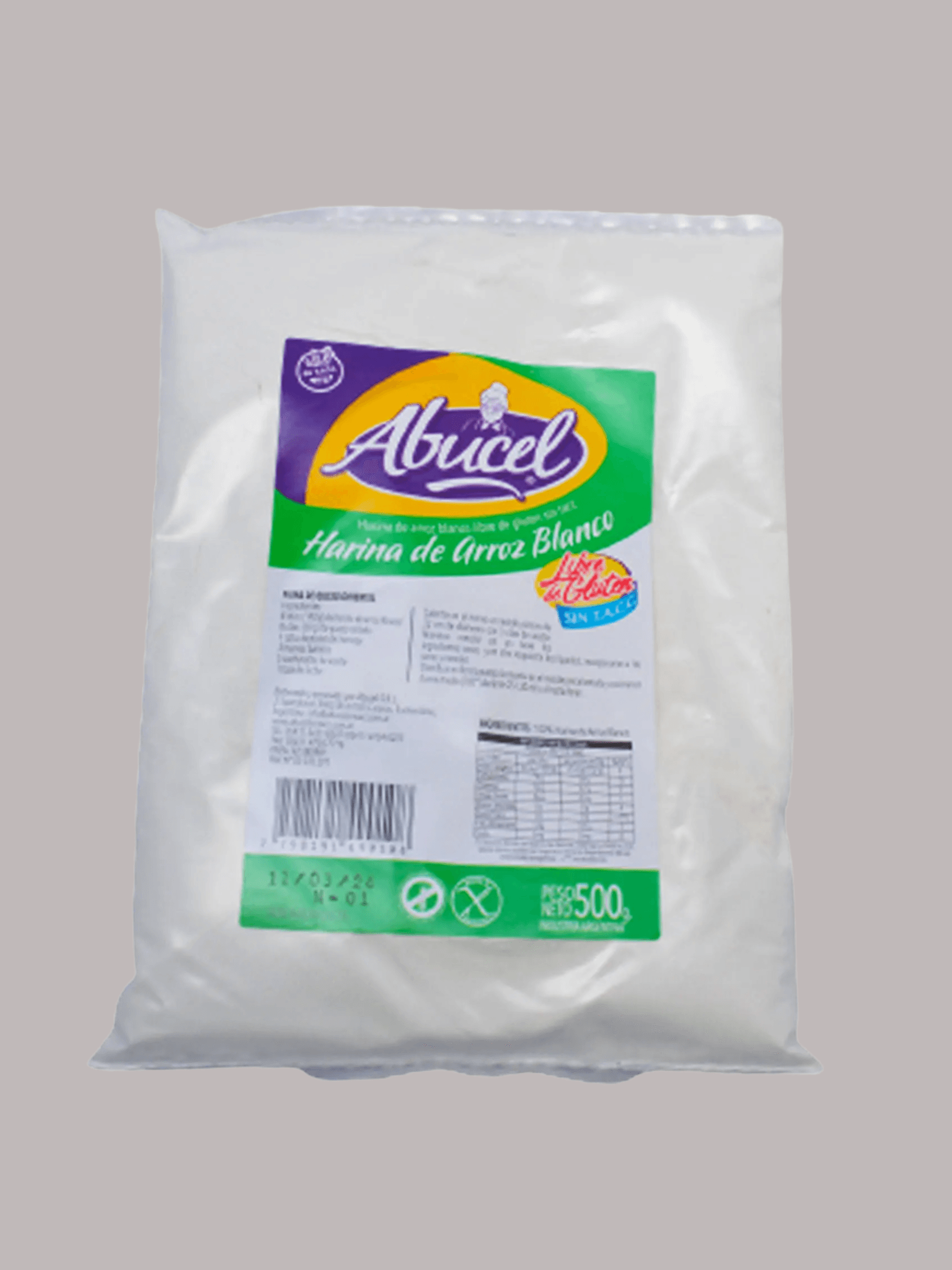 HARINA DE ARROZ BLANCO ABUCEL 500 G