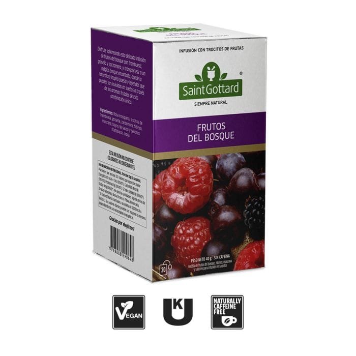 TE EN SAQUITOS SAINT GOTTARD INFUSIONES FRUTALES FRUTOS DEL BOSQUE