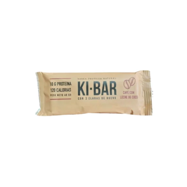 BARRA PROTEICA KI BAR CAFE CON LECHE DE COCO 40 G