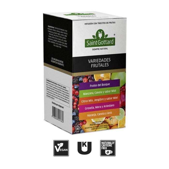 TE EN SAQUITOS SAINT GOTTARD VARIEDADES FRUTALES INFUSIONES FRUTALES