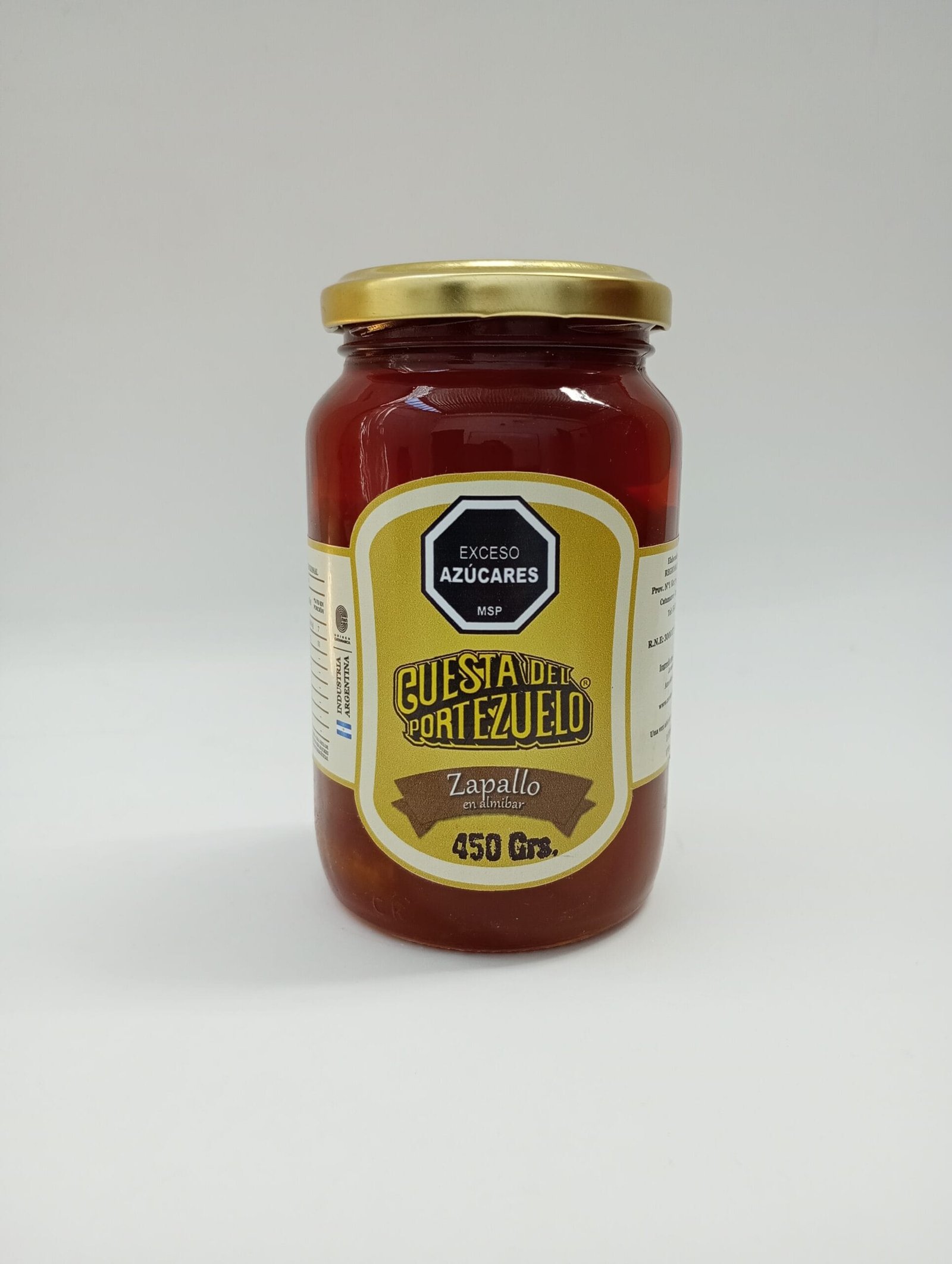 ZAPALLO EN ALMIBAR CUESTA DEL PORTEZUELO 450 G