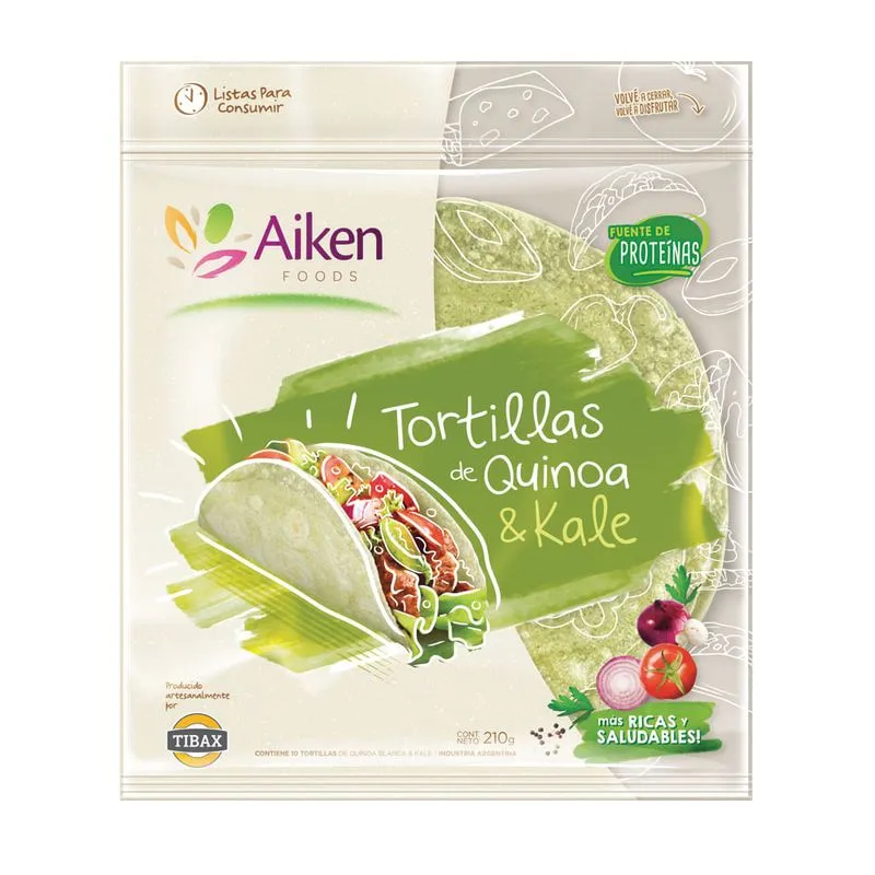 TORTILLAS AIKEN QUINOA Y KALE 10 UN