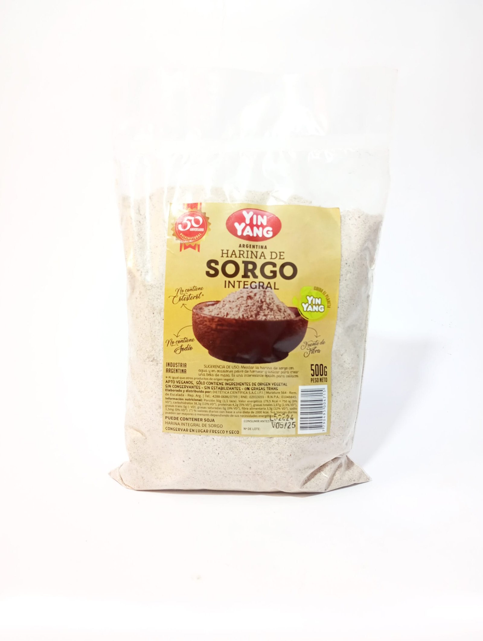 HARINA DE SORGO INTEGRAL X 500 G YIN YANG