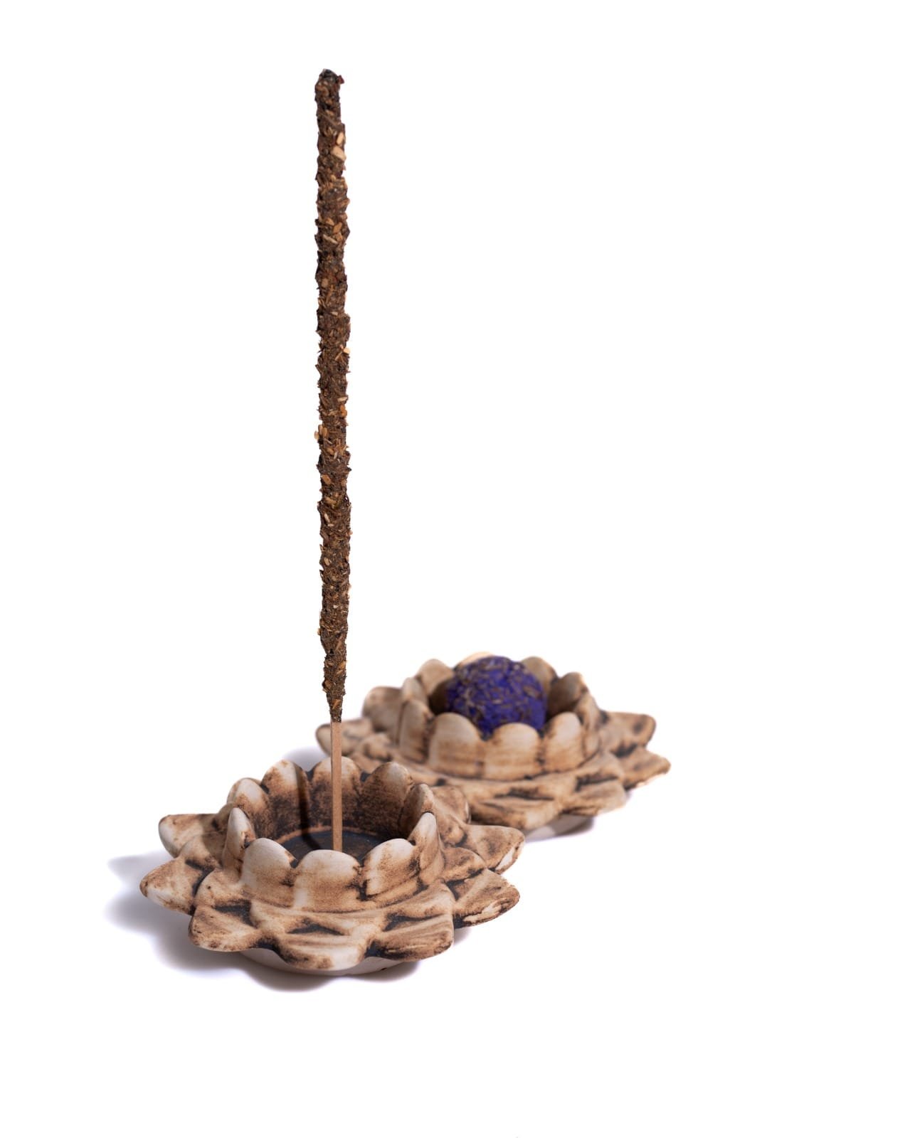 PORTA SAHUMERIO Y BOMBITAS FLOR DE LOTO