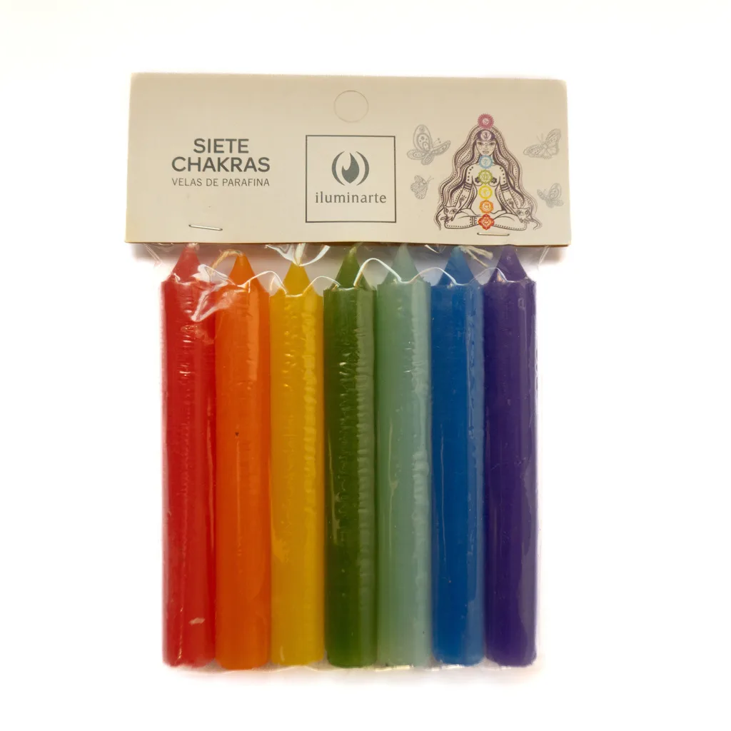 VELAS CORTAS SIETE CHAKRAS ILUMINARTE