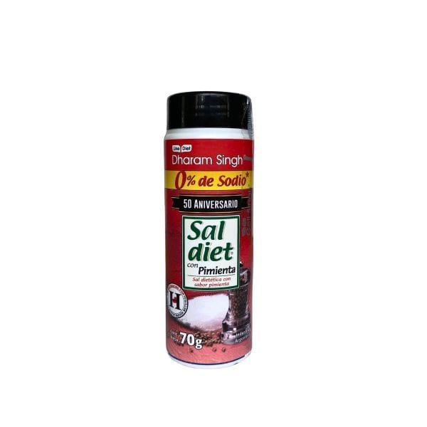 SAL DHARAM SINGH SIN SODIO SABOR PIMIENTA 70G