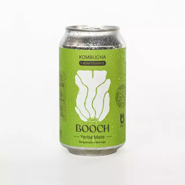 KOMBUCHA + ADAPTOGENOS BOOCH 354 CC YERBA MATE BERGAMOTA - MORINGA