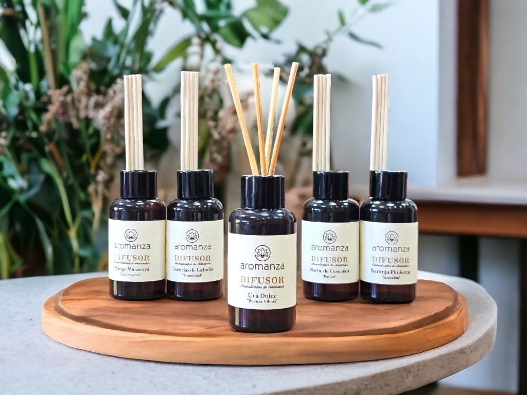 DIFUSOR AROMATICO X 60 CC VARILLA MIEL Y ALMENDRAS AROMANZA