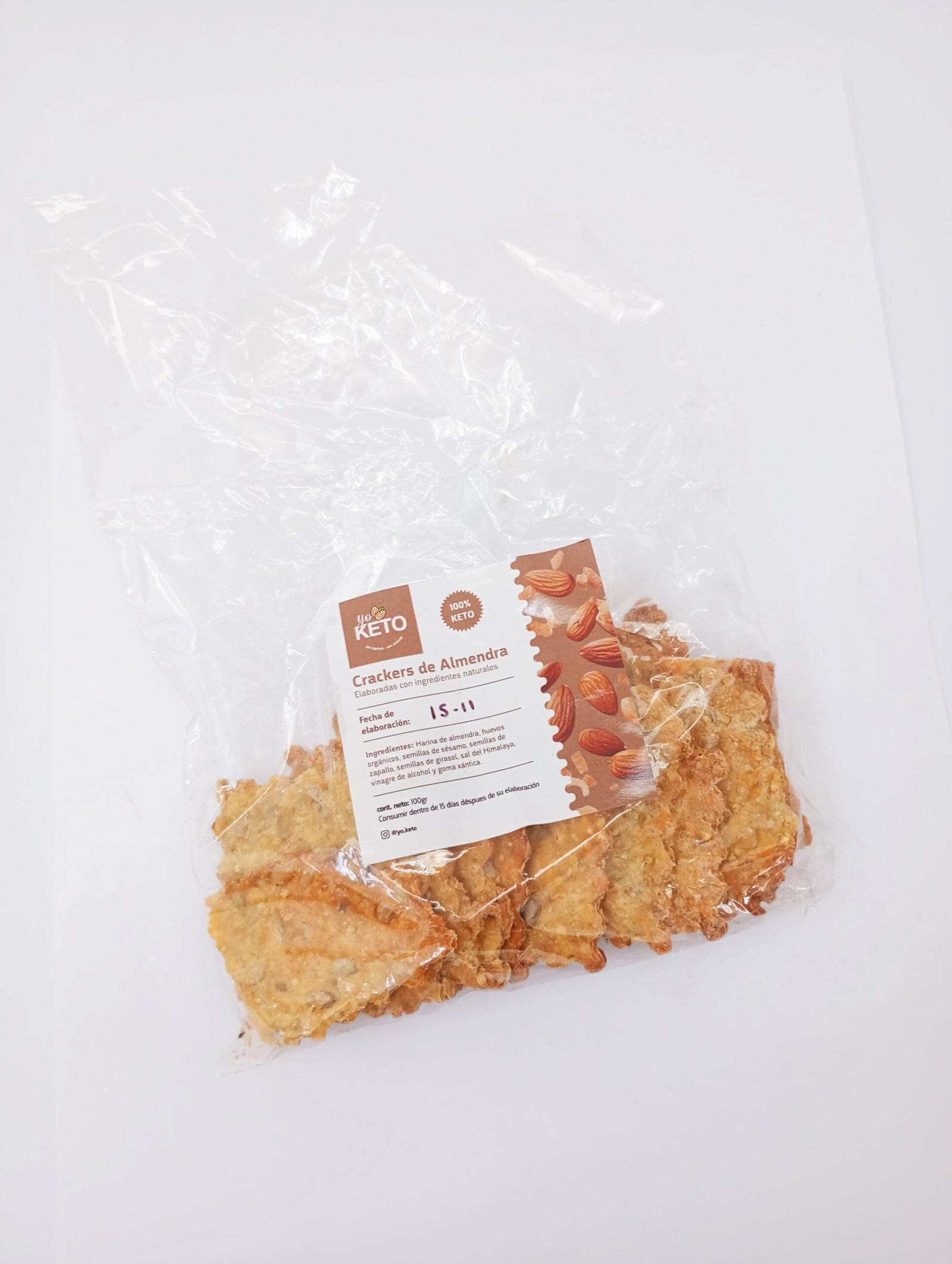 CRACKERS ALMENDRA YO KETO
