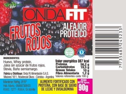 ALFAJOR ONDA FITT FRUTILLA SIN AZUCAR